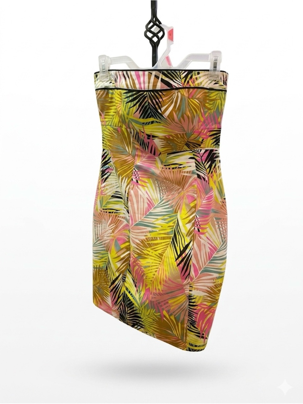 H&M Tropical Palm Print Strapless Dress — Multicolor- 8